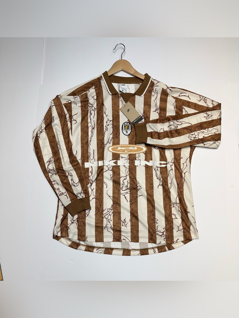 Nike Air Long Sleeve Soccer Jersey IB9007-281 Men's Size L Brown Retail $90 NWT